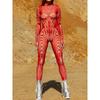 Женский красный сетчатый комбинезон Phantom, боди из сетки Wood Shell, костюм Zentai на Хэллоуин, костюм для приключений на открытом воздухе, тематическая вечеринка, костюм для вечеринки, наряд Rave