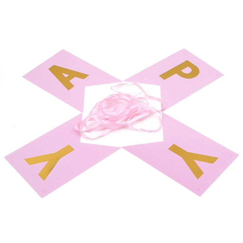 Баннер из цветных флажков "с днем рождения"