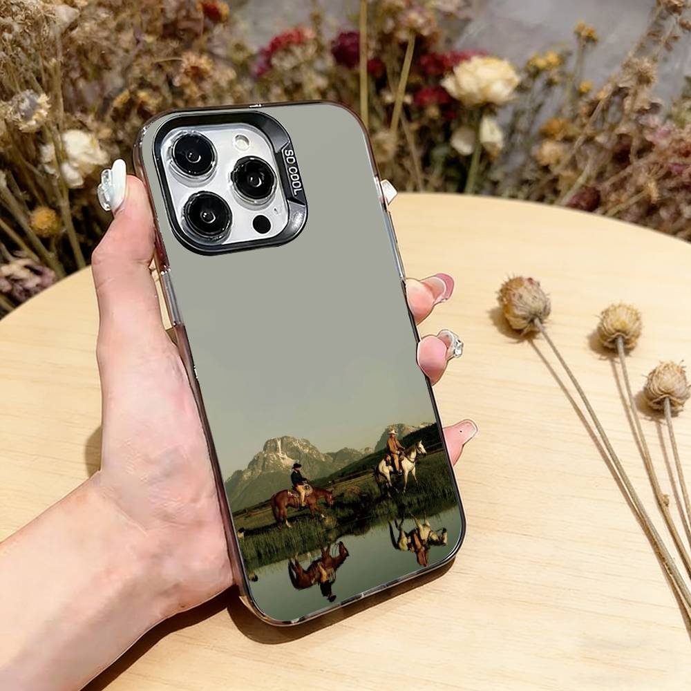 Чехол для телефона в стиле западного ковбоя для iPhone 17,16,15,14,13,12,11 Plus,Pro Max,XS,Разноцветный Серебристый Чехол для телефона Funda Cover