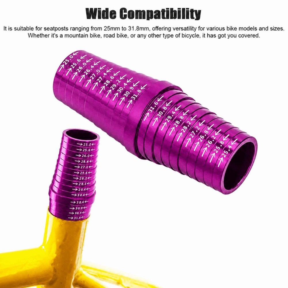 25mm to 31.8mm Seatpost Measuring Tool Aluminum Alloy Seat Tube Sizing Gauge for Bikes