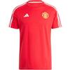 Мужская футболка для футбола Manchester United с полосками, вышивкой, круглым вырезом, коротким рукавом, топ IT4162
