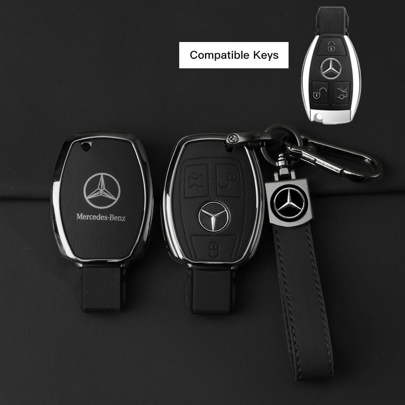 GLC GLB Чехол для брелока автомобиля из цинкового сплава и кожи, аксессуары для Mercedes Benz AMG W177 W176 X166 X167 C257 C218 X