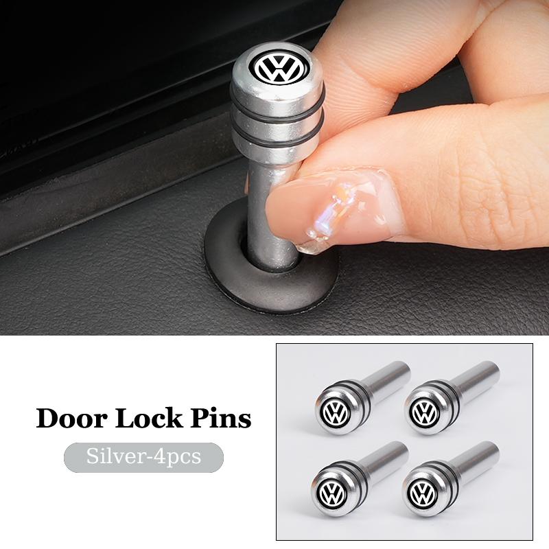2/4pcs Car Door Lock Pins Universal Interior Door Lock Pull Pin Cover For VW Golf Polo T5 Passat b6 Jetta Tiguan Sagitar Touran zj3