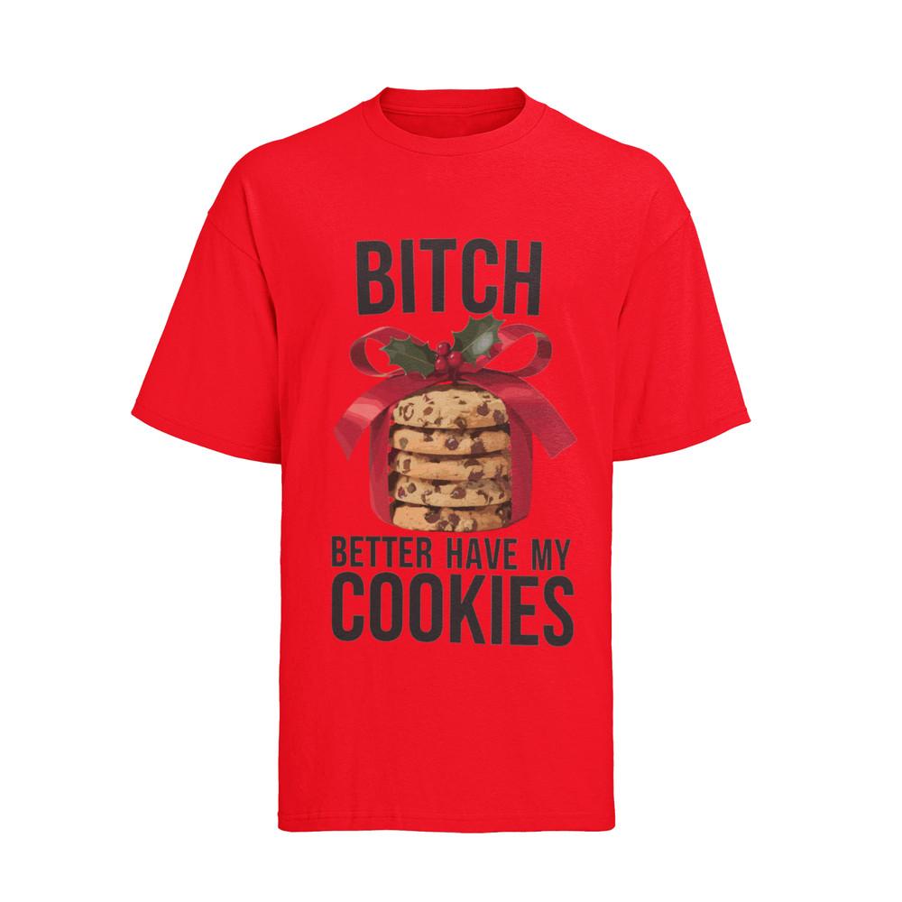 Lustig XMAS Weihnachten FCK bitch COOKIES T-Shirt Herren