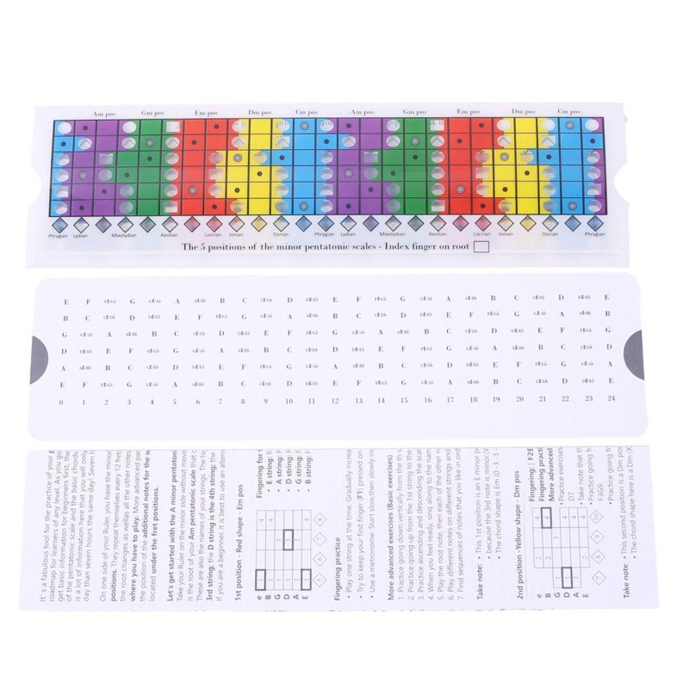 Music Theory Guitar Scales Ruler Diatonic and Mode Guitar Learning Ruler For Practice