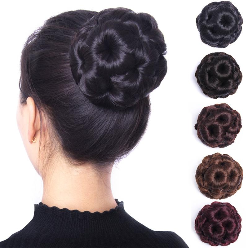 Wig Ball Head Female Employer Pan Head Flower Grab Clip Hair Ornament Lazy Person Fluffy Head Ornament Hair Ring