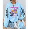 Fashionable Women's Sportswear KPop Demon Hunter Printed Pullover Casual Round Neck Oversized Hoodie Women's Clothing