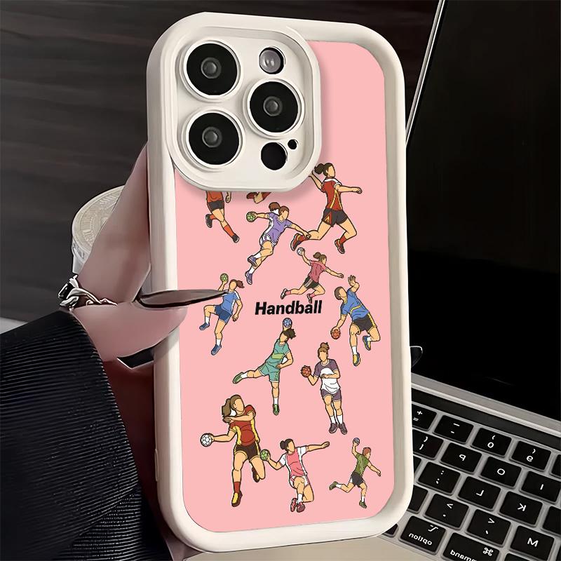 Чехол для телефона Handbal Sport для iPhone 16 17 Air 16E 15 Pro Max 14 Plus 13 12 Mini Capa Мягкий Силиконовый Funda