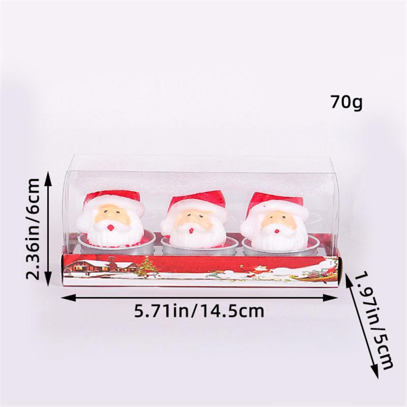 Christmas Candles With Santa Claus Christmas Tree Snowman For Home Decoration Christmas Gifts Christmas Ornaments Cute Design