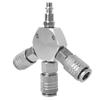3 Ways Air Hose Manifold Quick Coupler Connector Adapter Splitter 1 4   F NPT