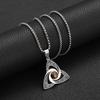 Кулон из нержавеющей стали с кельтским троицей, ожерелье с колдовским узлом для мужчин и женщин, амулет с кельтским узлом на удачу, ювелирные изделия