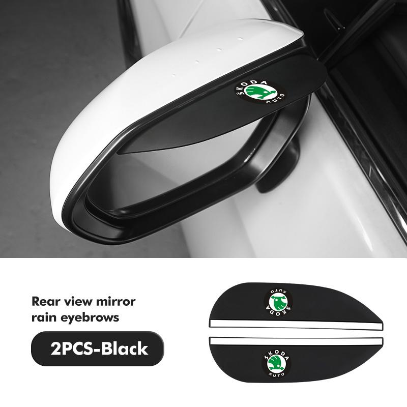 AAABQ1 Для Skoda 2 шт. Мягкая резина Козырек от дождя на зеркало заднего вида Стайлинг Аксессуары Fabia Kamiq Superb Scala Enyaq-iV MK3 VisionS Yeti