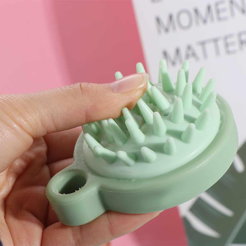 Удобная расческа для мытья волос розовая массажная щетка для кожи головы силиконовая щетка для шампуня ванна СПА