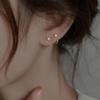 Elegant Korean Zircon Ear Hook Earrings for Women - Versatile Daily Wear, Comfortable for Sleeping