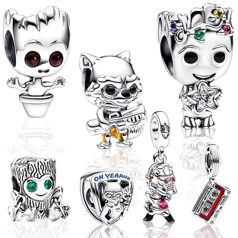 Стражи Галактики Грут Звездный Лорд Шармы Бусины Подвеска Подходят для Серебряного Браслета Ожерелья Для DIY Украшений Подарок