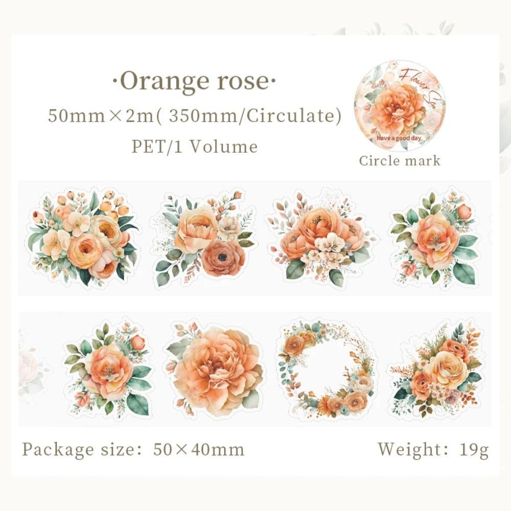 Plant Flower Lovers PET Washi Tape Mr.Paper Masking Tape DIY Sticker Set