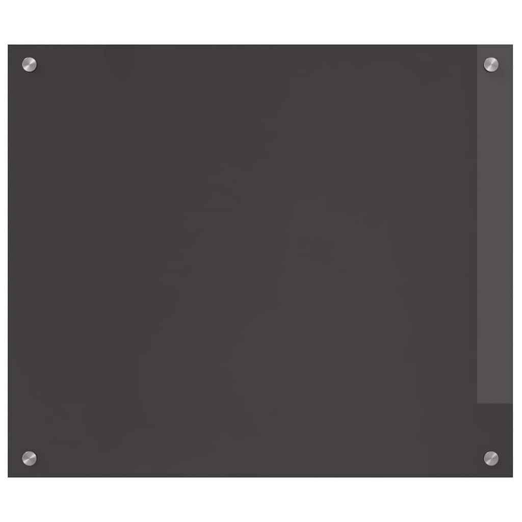 Kitchen Splashback 2 pcs Dark Grey 70 x 60 cm Tempered Glass