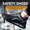 Мужская рабочая защитная обувь, рабочие ботинки со стальным носком, небьющиеся, дышащая конструкция, неразрушимые рабочие кроссовки, мужская обувь, большие размеры 48