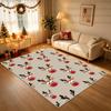 Christmas Reindeer Snowman Santa Claus Living Room Carpet Short Velvet Room Decoration Aesthetic Rug Easy Clean Dining Room Mat