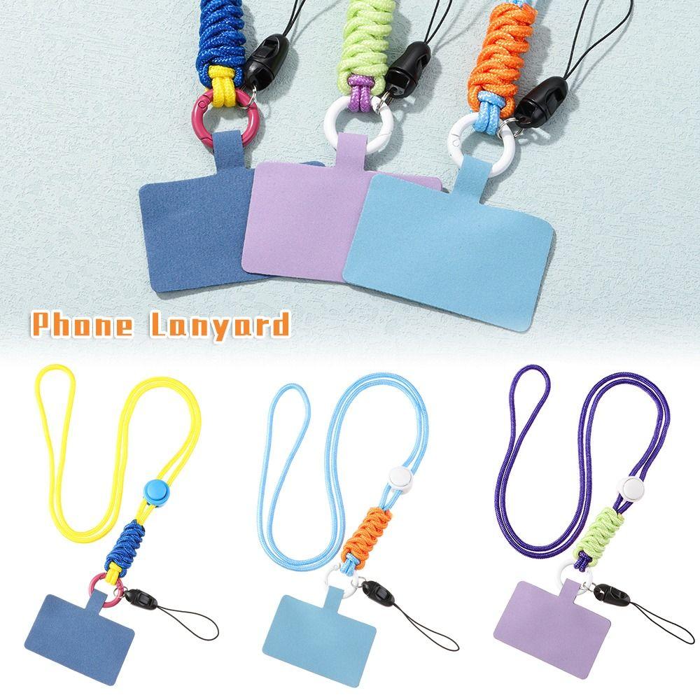 Chain Adjustable Crossbody Phone Safety Tether Patch Phone Lanyard Nylon Strap Hanging Neck Cord