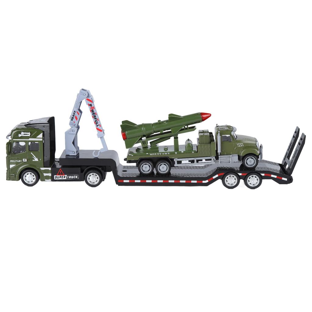 1:50 Tow Truck Toy Alloy Pull Back Car Highly Simulation Trailer Vehicle Toy for Children#2