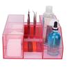Большая вместимость ящик для хранения инструментов для наращивания ресниц, дизайна ногтей, татуировки, органайзер (Розовый Прозрачный)