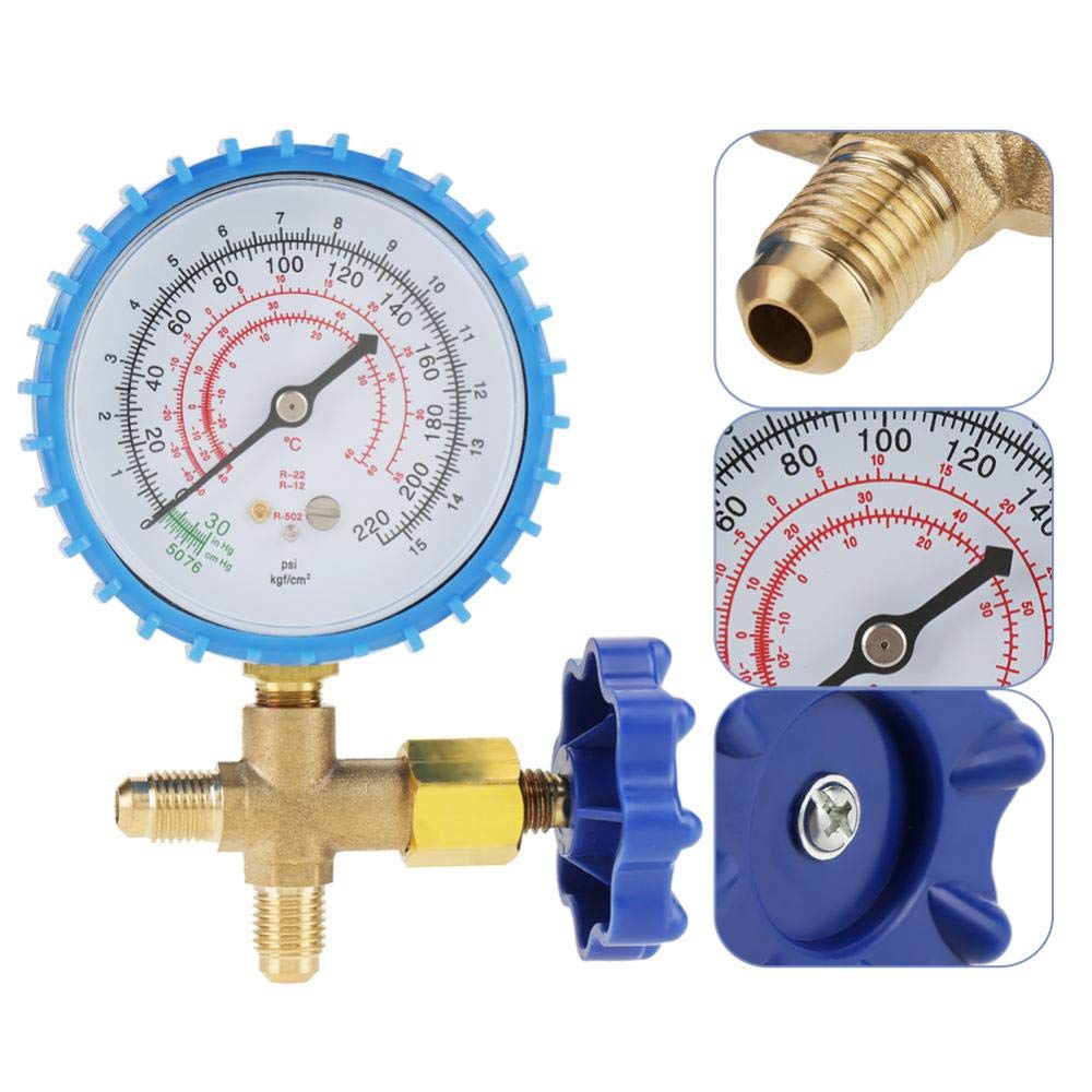 Manifold Freon Gauge High Low Pressure Gauge for Air Conditioner R410A R22 R134A R404A