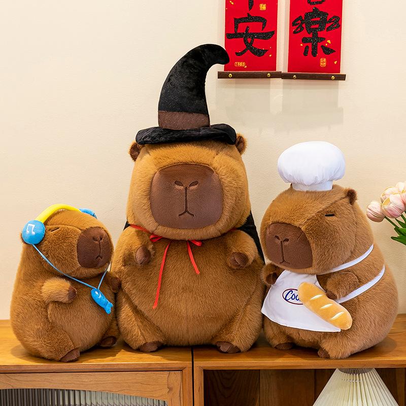 Popular Kapibara Doll Internet Celebrity Tortoise Backpack Multi-style Water Guinea Pig Ugly Cute Plush Toy Doll