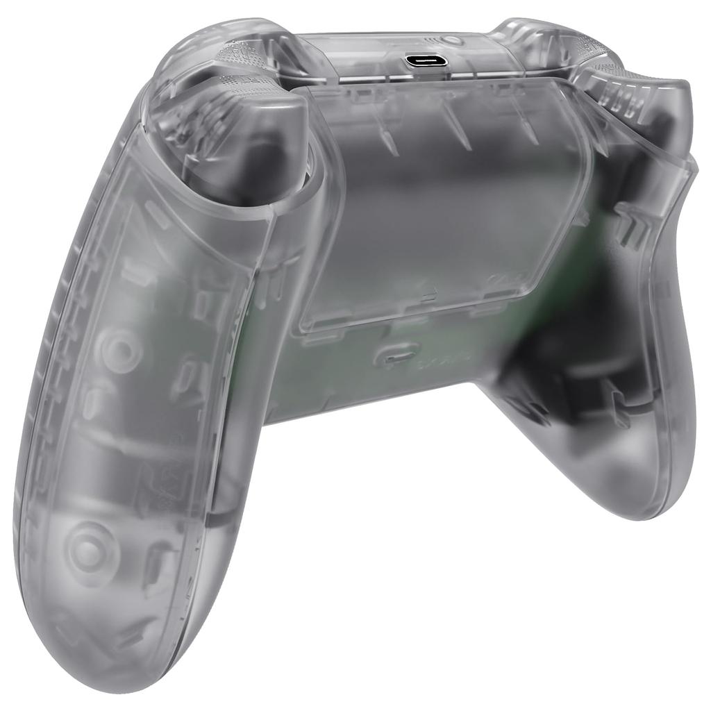eXtremeRate Full Shell Button Set for Xbox Series X S Clear Replacement Side Rail Grip Front Backplate Cover for Xbox Core Wireless Controller