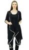 Women Lightweight Georgette Waterfall Shrug Asymmetrical Hem Open Front