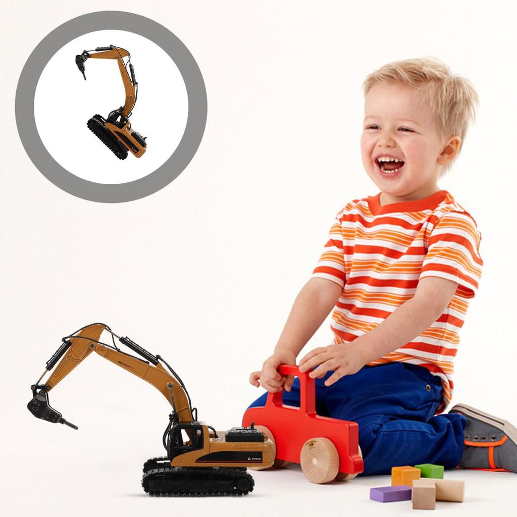TOYMYTOY Экскаватор Строительная работа Металлическая инженерная машина Игрушка для мальчиков Игрушка, Транспортное средство, Грузовик, 150