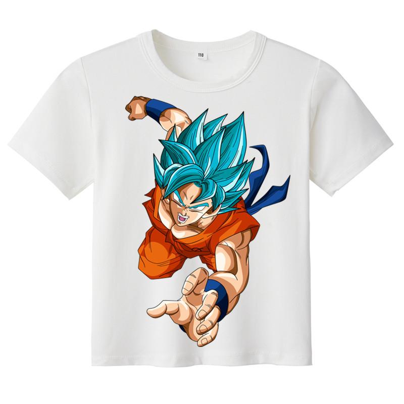 Japanese Anime Seven Heroes of Dragon Ball Goku Tshirt Collaboration for Adults and Childrens Summer Clothing