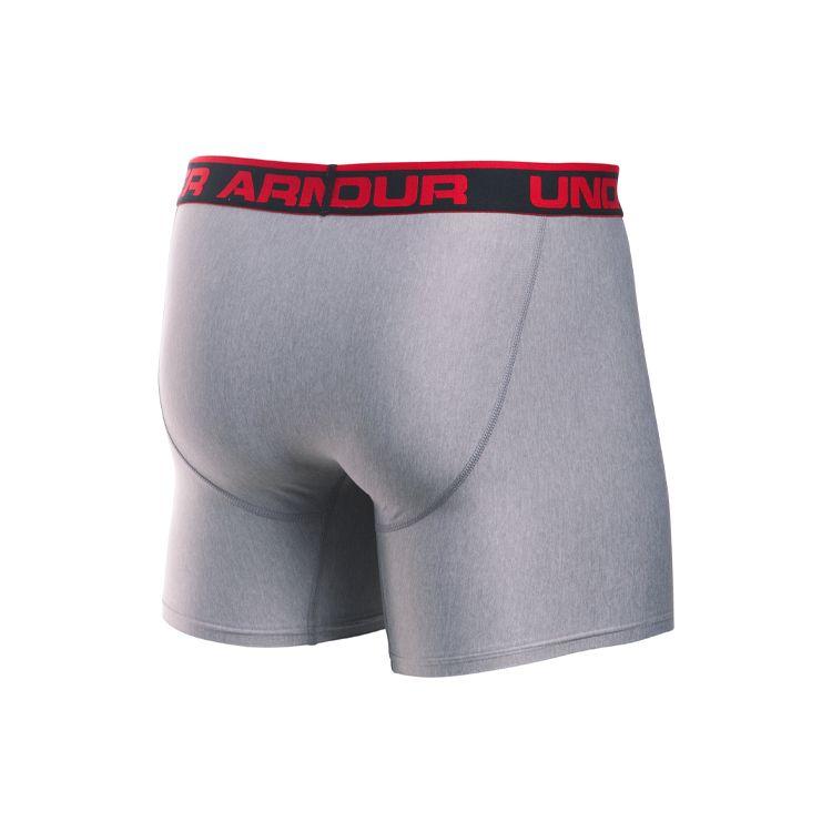 Under Armour Оригинальные трусы-боксеры Boxerjock 6 дюймов, однотонные, мужские, нижнее белье, серые 1277238-025