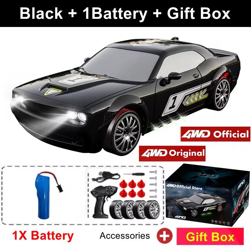 Новый 1:20 RC CAR со светодиодной подсветкой 4WD 2.4G AE86 Drift Cars Professional Racing Toys GTR Model for Children Toys Gifts