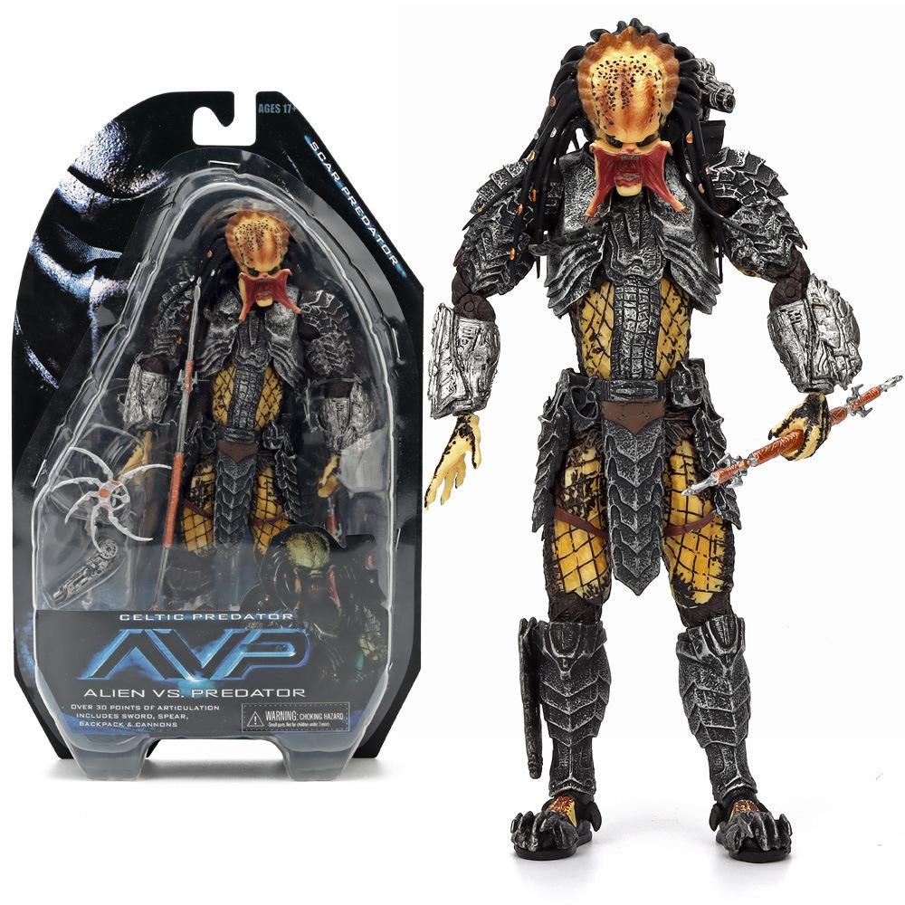 Чужой Хищник 7-дюймовая фигурка Avp Кошачье лицо Шрам Миниатюра Высокое качество Премиум-класс Прочный дизайн Игрушка