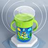 Baby Sip Cup with 360Degree Rotating Lid Portable Easy Grip Handle Leakproof Cup Learning Drink Water Bottle