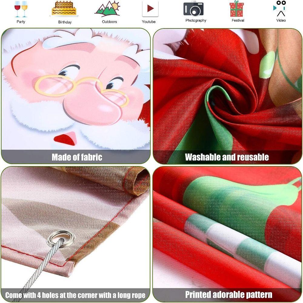 90x185cm Christmas Hanging Cloth Background Christmas Door Cover  Indoor and Outdoor