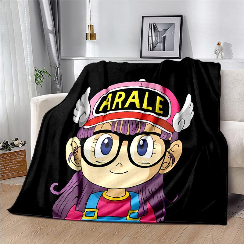 DR-Slump-Arale Cartoon Throws Blanket Kids Super Soft Cute Blankt for Travel Couch Sofa Picnic Bed Flannel Blanket Birthday Gift
