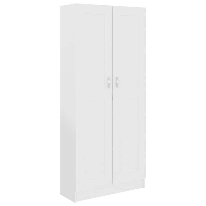 VidaXL Bibliothèque, Meuble de Rangement avec Compartiment, Armoire à Livres Salon Salle de Séjour Intérieur, Blanc Bois 802732