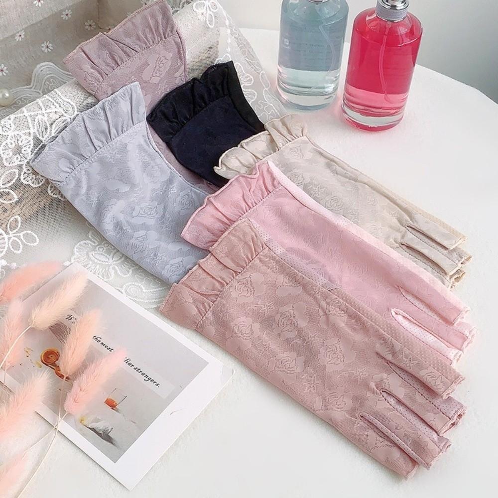Thin Exposed Finger Gloves Non-slip Half-finger Gloves New Sun Protection Gloves Summer