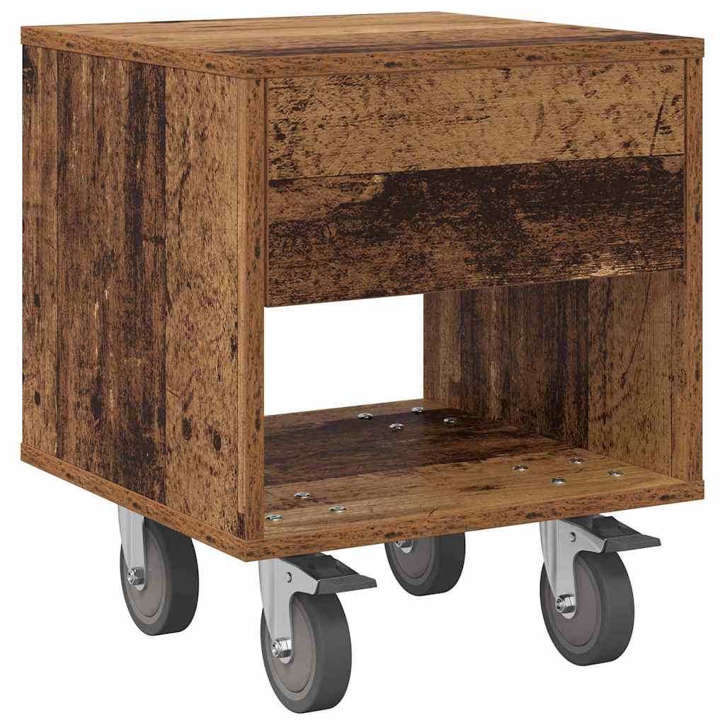 Nightstand Reclaimed Wood Look 40.5 x 40 x 48 cm Engineered Wood