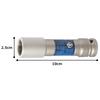 TONE Quick Fit Thin Long Foil Nut Socket with Protector 4APQF-17LN Drive Angle 12.7mm (1/2") Blue Width Across Flats 17mm