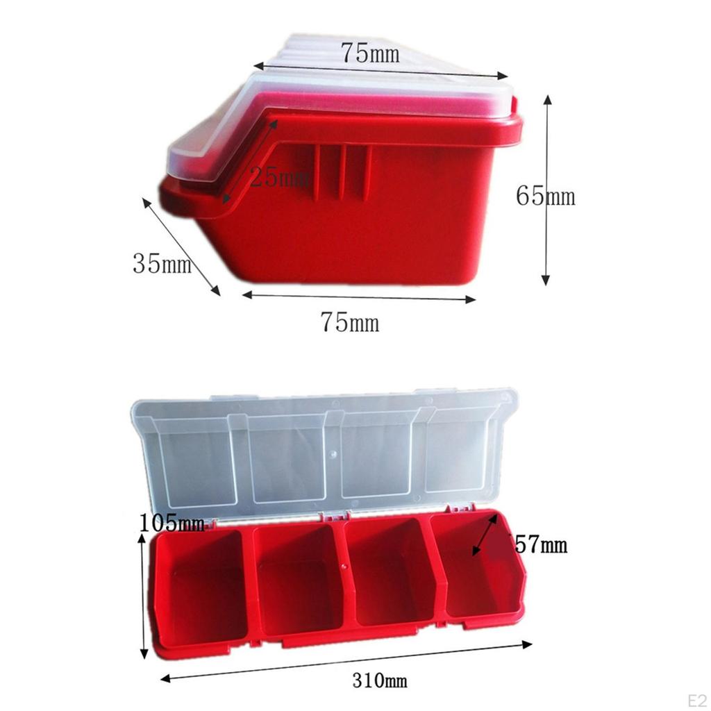 2x Screw Organizer Storage Bins Containers with Lid Divider Compartments for Garage