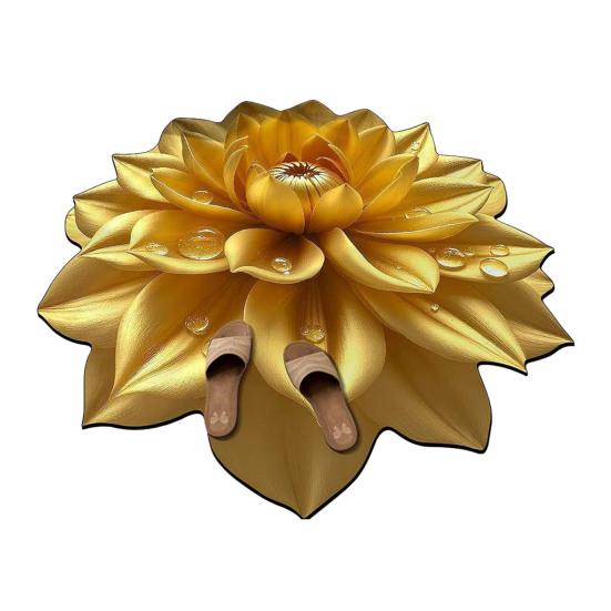 Диатомовая земля коврик для пола 3D реалистичный цветочный дизайн коврик для ванной нескользящий абсорбирующий коврик быстросохнущий