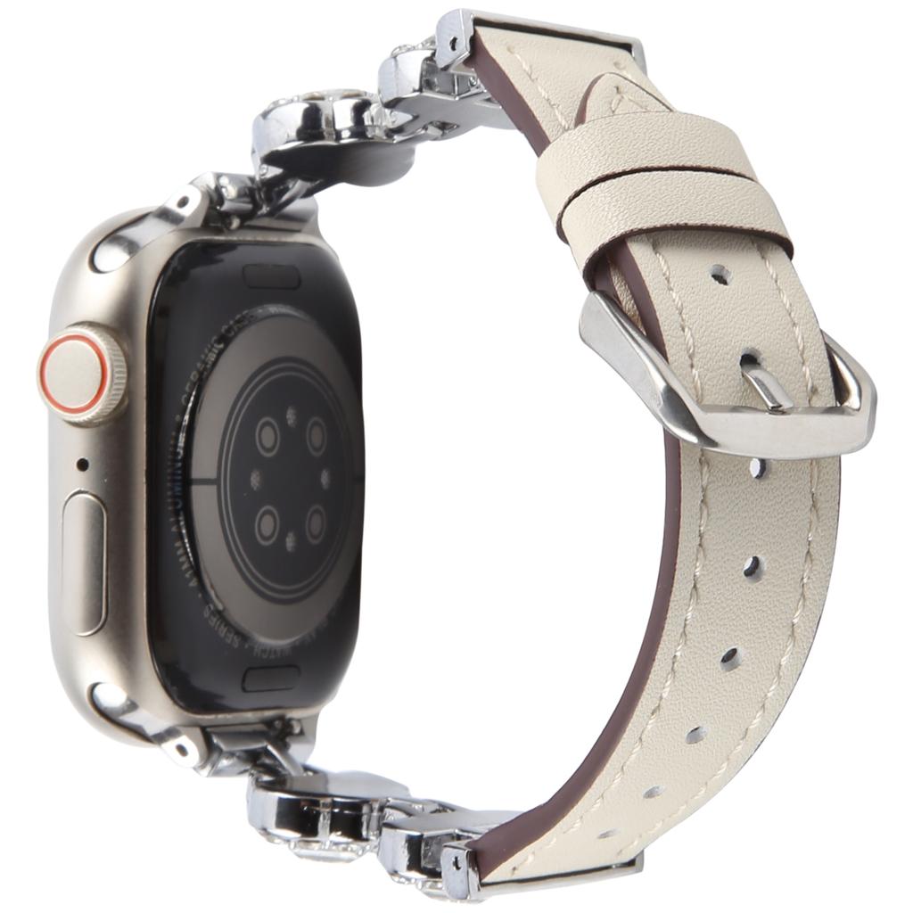 Watch Band For Apple Watch Series 10 9 8 7 SE 6 5 4 3 2 1 42mm 41mm 40mm 38mm Ultra Fiber Leather Diamond-Shaped Strap