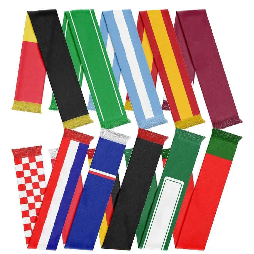 2026 World Cup Scarf Fan Scarf Polyester Neck Warmer Flag Soccer Stadium Team Support Tassel less