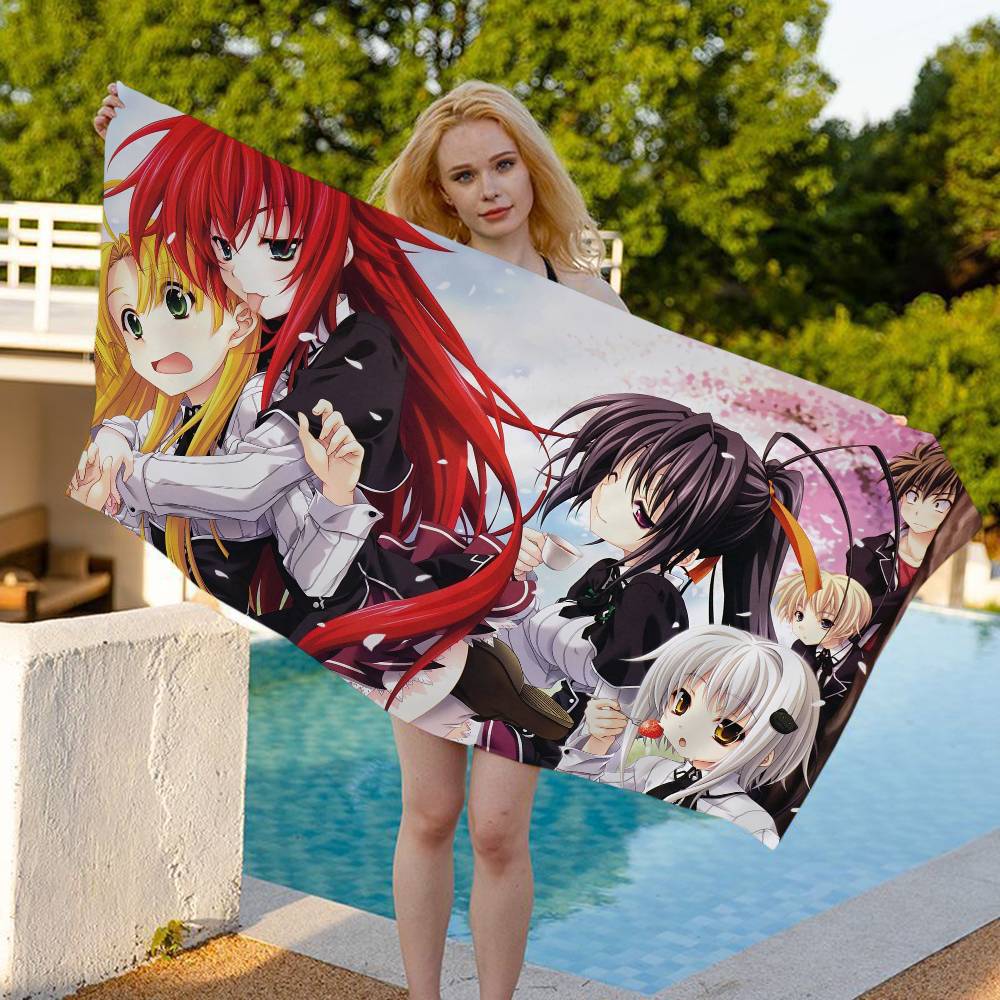 High School DxD Пляжное полотенце Цветные банные полотенца для девочки Микрофибра Быстросохнущее Без песка Пляж Йога Спа Тренажерный зал Бассейн
