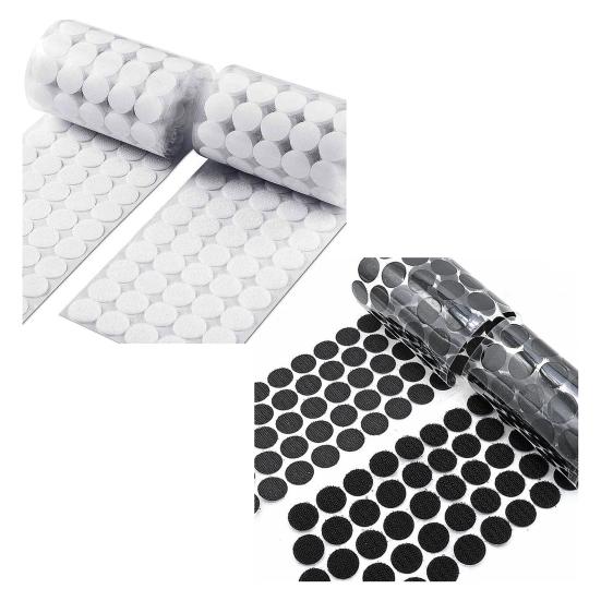 500 шт. самоклеящихся точек диаметром 10 мм для многоразового использования в классе, школе, сделай сам, проекты ручной работы, нейлоновая липкая задняя часть, крючок, круглая застежка-лента для монет