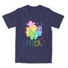 Rainbow Pride And Doodles Men Women's T Shirts Vintage Tees Short Sleeve Crewneck T-Shirt Cotton Plus Size Tops