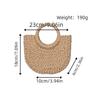Стильная плетеная соломенная сумка-полумесяц - Универсальная пляжная сумка-тоут для отпуска для женщин